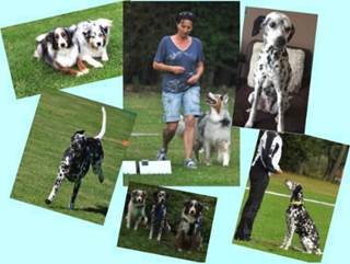 Foto der Ausbilderin Anette Manzius mit ihrem Bordercollie Jamie